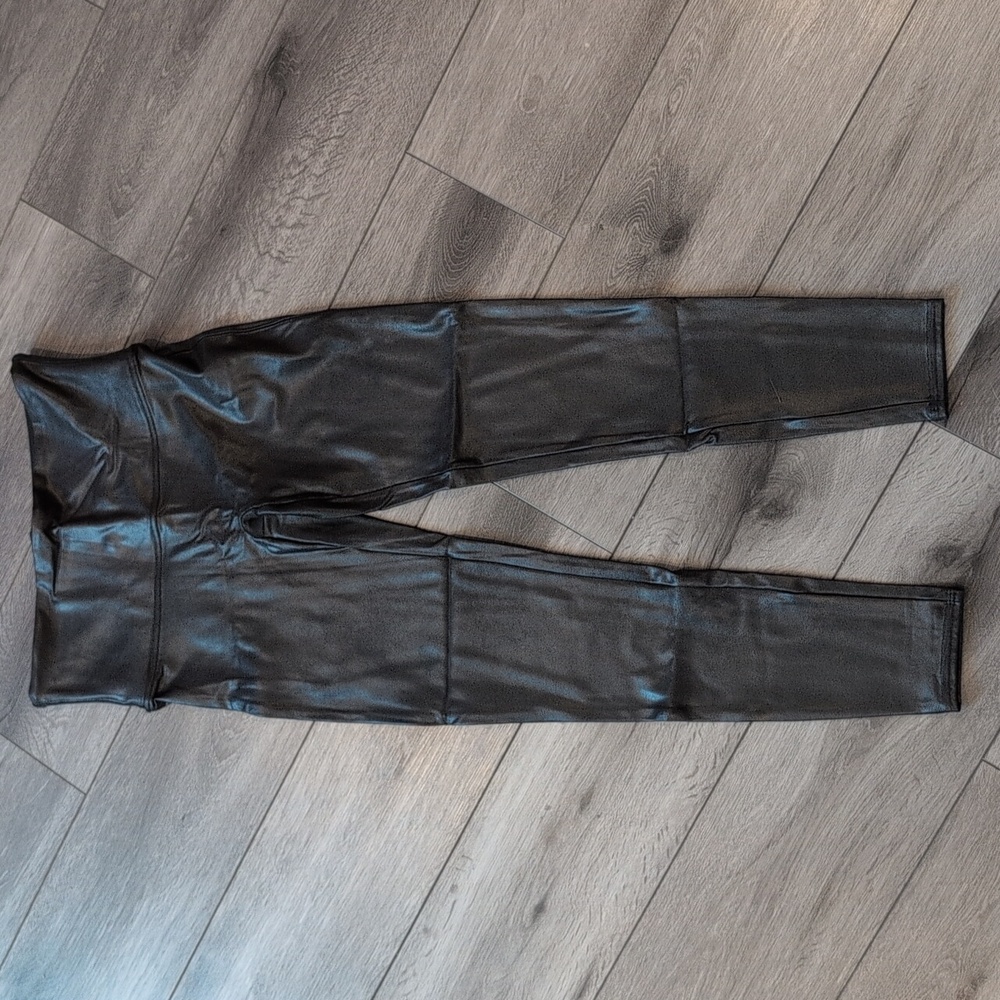 SPANXshape™ Faux Leather Leggings, Size XL, Regular inseam, Black